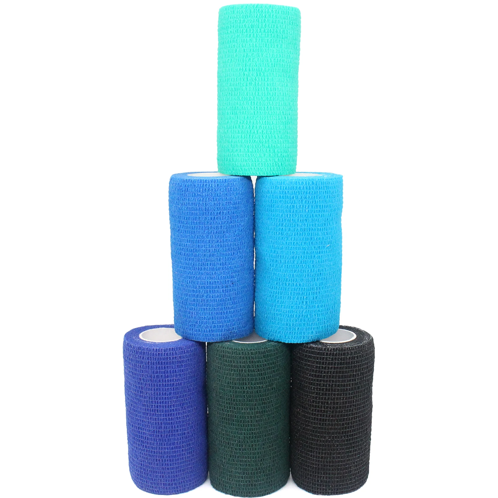 

4 Inch X 5 Yards 6 Rolls Self Adhesive Bandage Vet Wrap Sports Bandage Tape for Wrist Ankle Sprain and Swelling