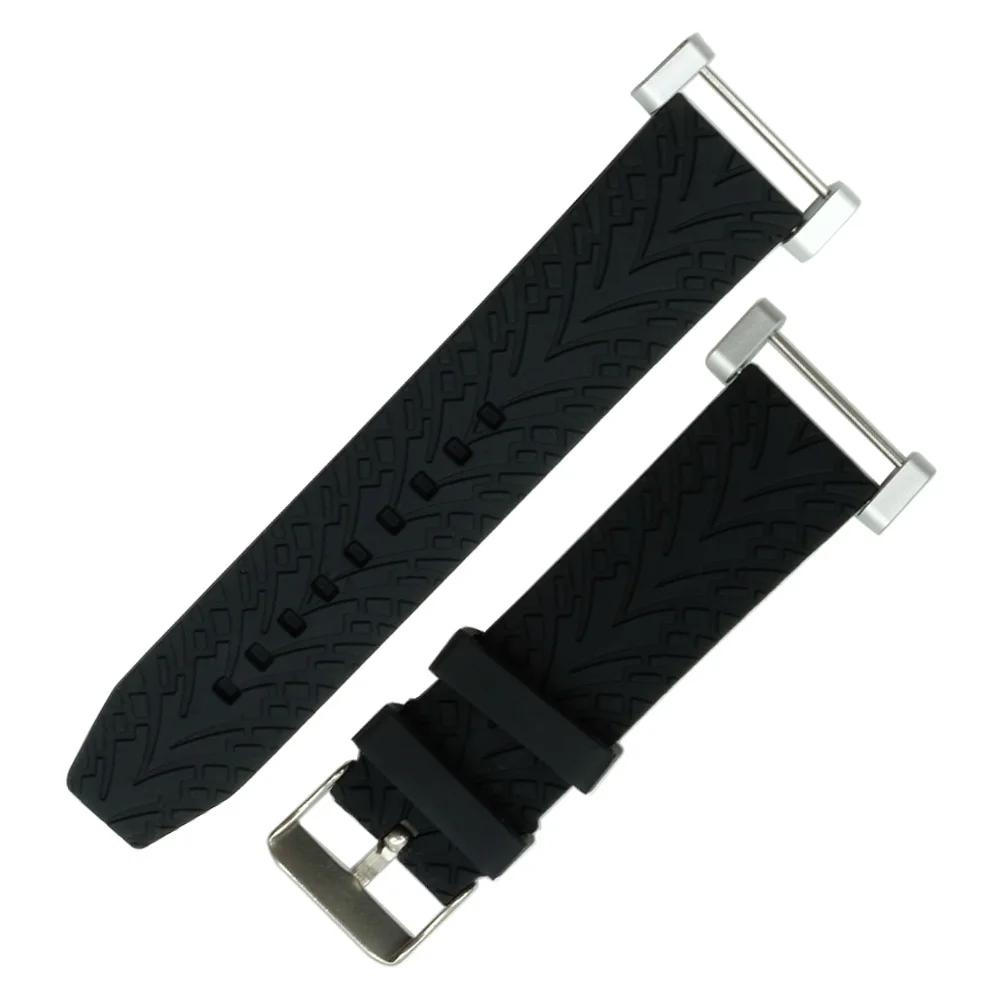 Silicone Rubber Watchband 24mm For Suunto Essential watch strap For Suunto CORE watch band sport belt