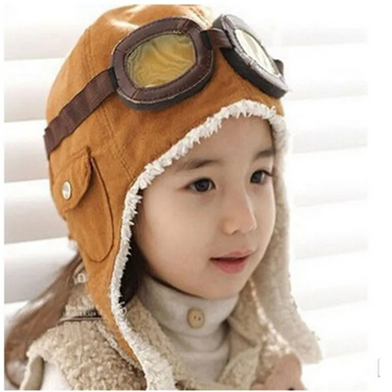 Lovely Toddlers Warm Cap Hat Beanie Cool Baby Boy Girl Kids Infant Winter Pilot Cap 2 Colors