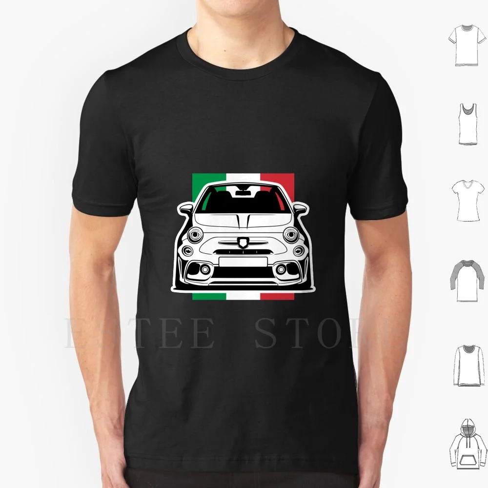 Italia Abarth 595 T Shirt DIY Big Size 100% Cotton Carlover Front Car Car Motorsport Speed Racing 500 500 Abarth