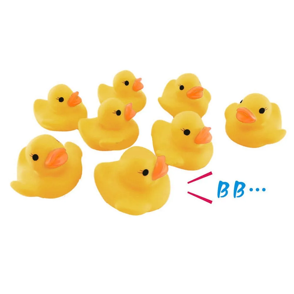 10pcs Squeezing Call Rubber Ducky Duckie Baby Shower Birthday Favors Детские Игрушки Basen Dla Dzieci Cute Beach Toys Juguete