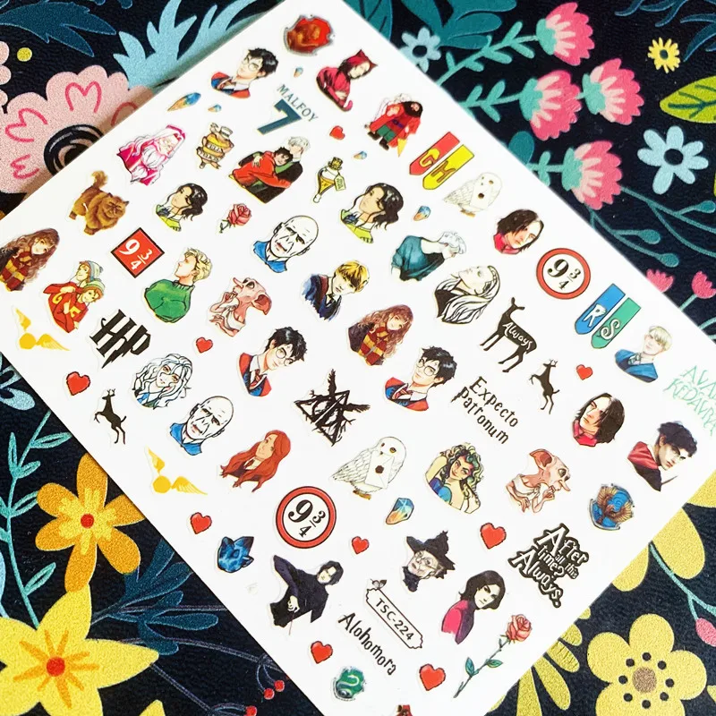 

Newest TSC-224-225 Cartoon character series 3d nail art stickers decal template diy nail tool decoration