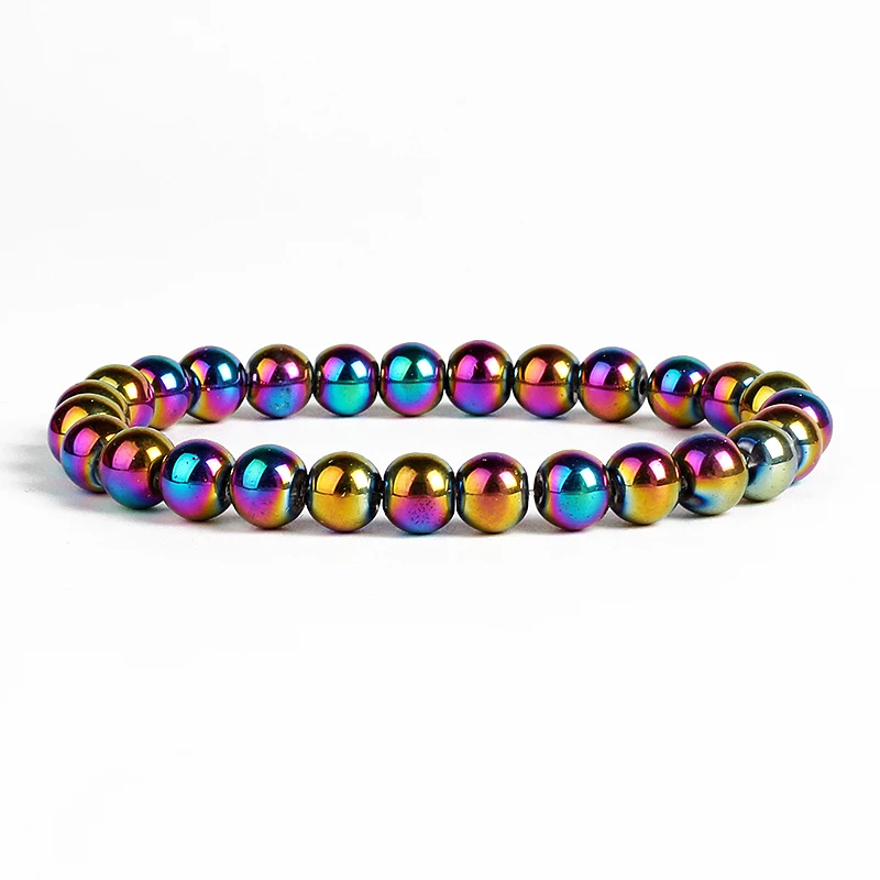 Image 4: Bracelets en pierre Flash naturelle pour femmes et hommes, Labradorite énergétique, fait à la main, Couple, Reiki, pierre de lune, bijoux Pulsera