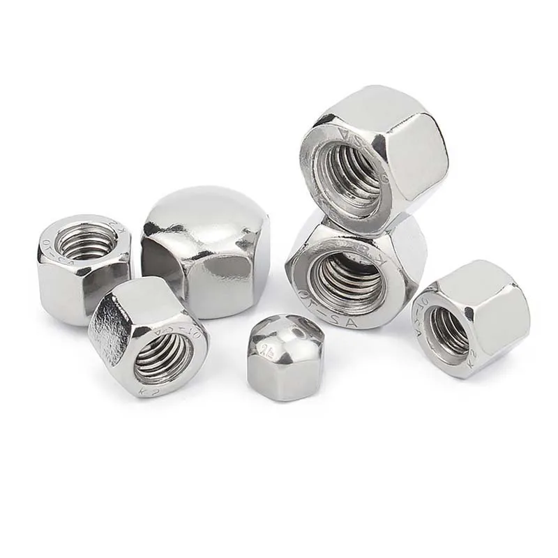 1/10pcs 304 A2-70 Stainless Steel Hex Hexagon Short Low Thin Cap Acorn Nut M3 M4 M5 M6 M8 M10 M12 M14 M16 Cover Blind Nut DIN917