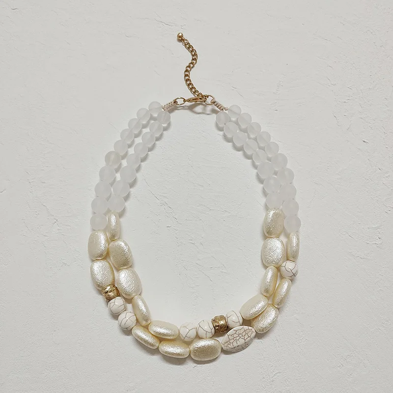 

kara&kale Imitation pearl necklace Natural stone multi-strand necklace bohemian styles Fashion Jewellery