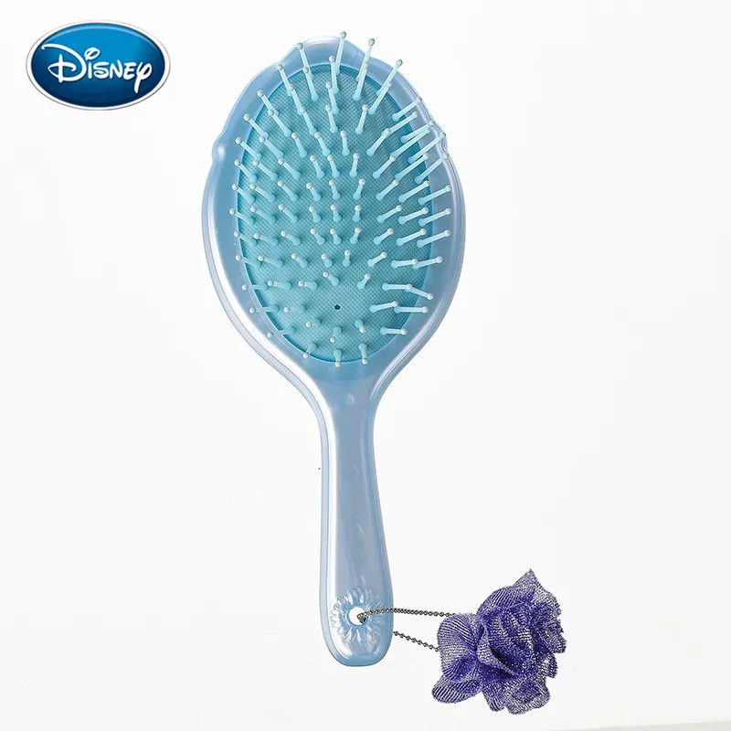 Disney Frozen-peine Antiestático de sirena para niña, cojín de aire, cepillos para el cuidado del cabello, maquillaje de vestir, juguete, regalos