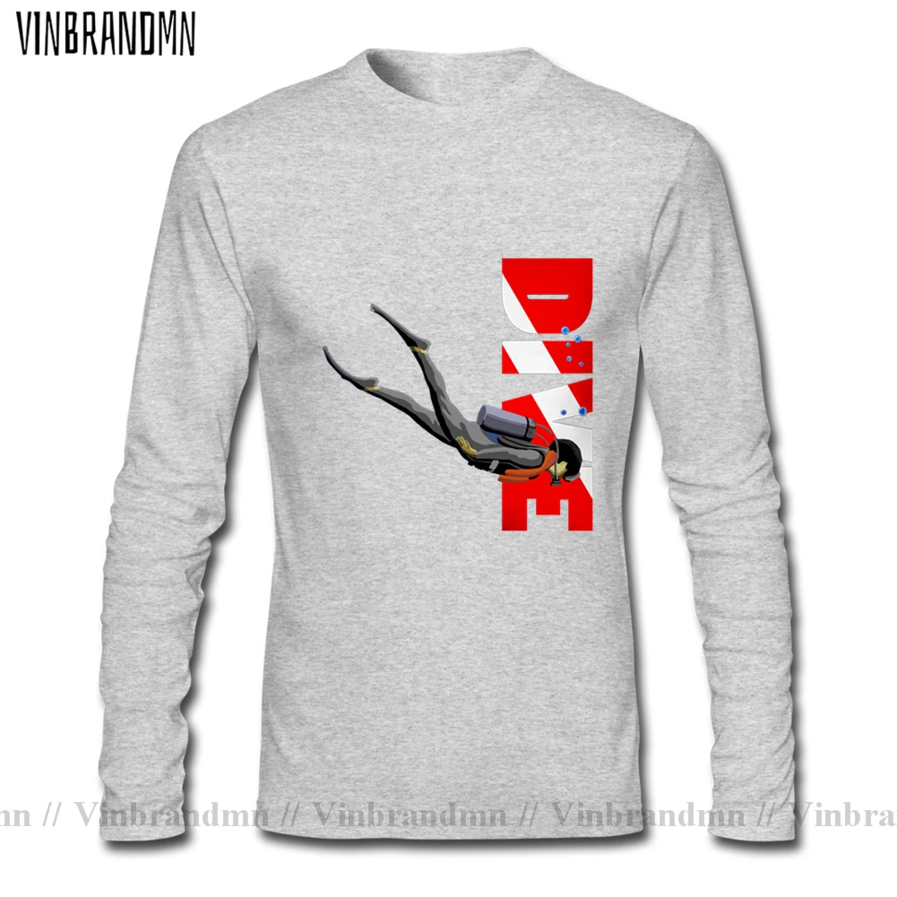 Newest Dive Scuba Divingerer T Shirt Printed T-shirt Harajuku Long Sleeve Men Top 2021 Brand Clothing homme Tees Casual Tops Tee