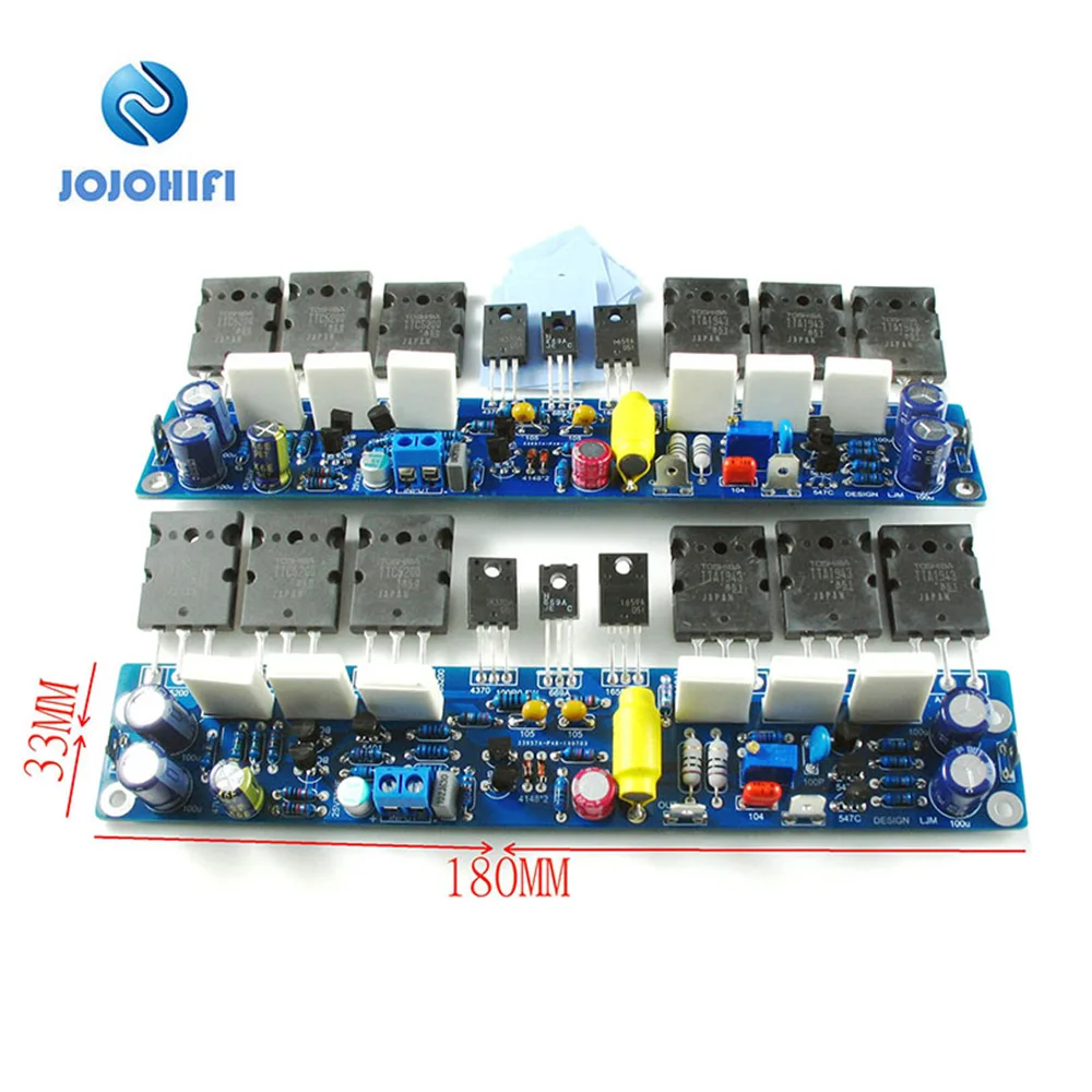 

One Pair (2pcs) L10 Class AB 4R 2 Channel Dual Channel Transistor A1930 C5171 BC546B Amplifier Amp Power Board Finished Board