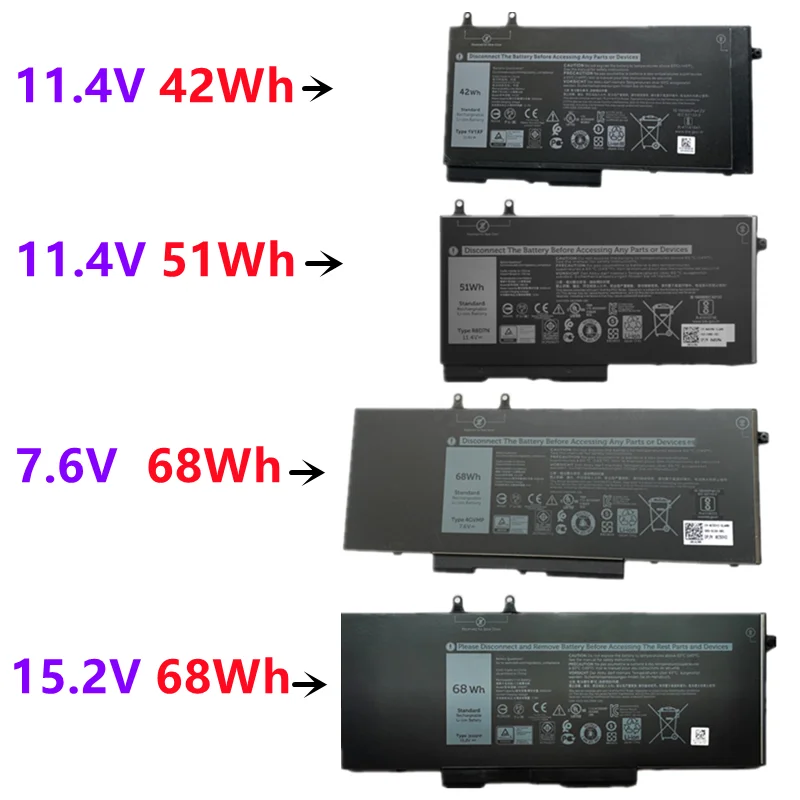 New 4GVMP R8D7N Laptop Battery For Dell Precision 3540 3541 3550 3551 Latitude 5400 5500 5510 5501 5401 Inspiron 7590 7591 7791