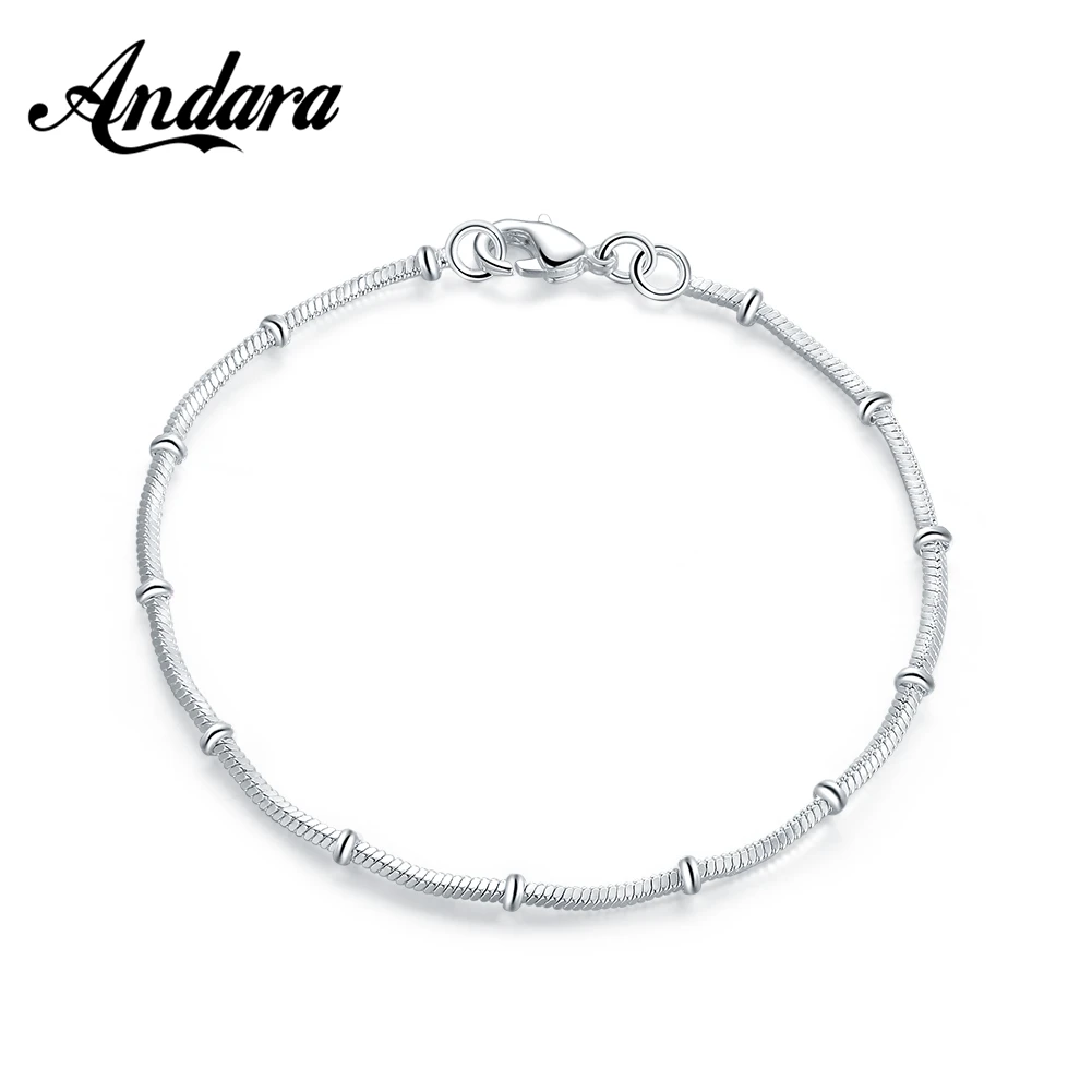 Exquisite 925 Sterling Silver Bracelet Ing Style Simple Fashion Female Bracelet High Jewelry Gift