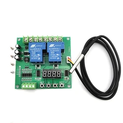 Temperature control two / dual relay switch module DS18B20 temperature controlled motor forward and reverse 12V 24 V
