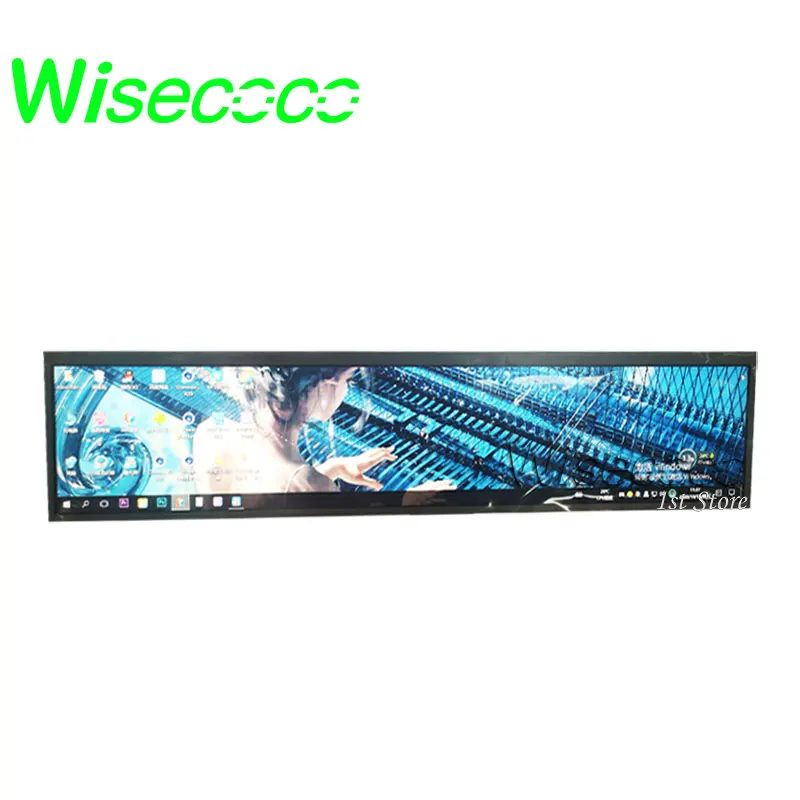 Imagem -02 - Wisecoco-tela Lcd para Publicidade Prateleira Supermercado Barra Esticada 24 Display Dv240fbm-nb0 1920x360 Controller Board