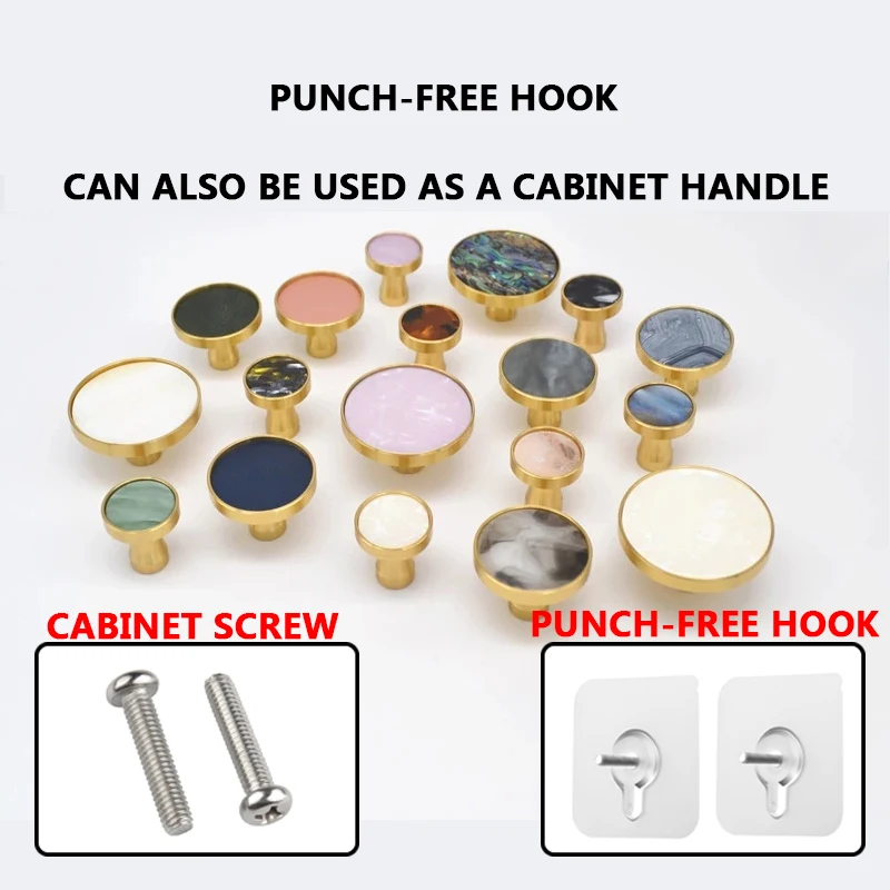 

Pure Copper Fashion Shells, Can Be Used for Punch-Free Hooks, Clothes Storage, Wall Hooks, Drawers, Doors, Cabinet Handles