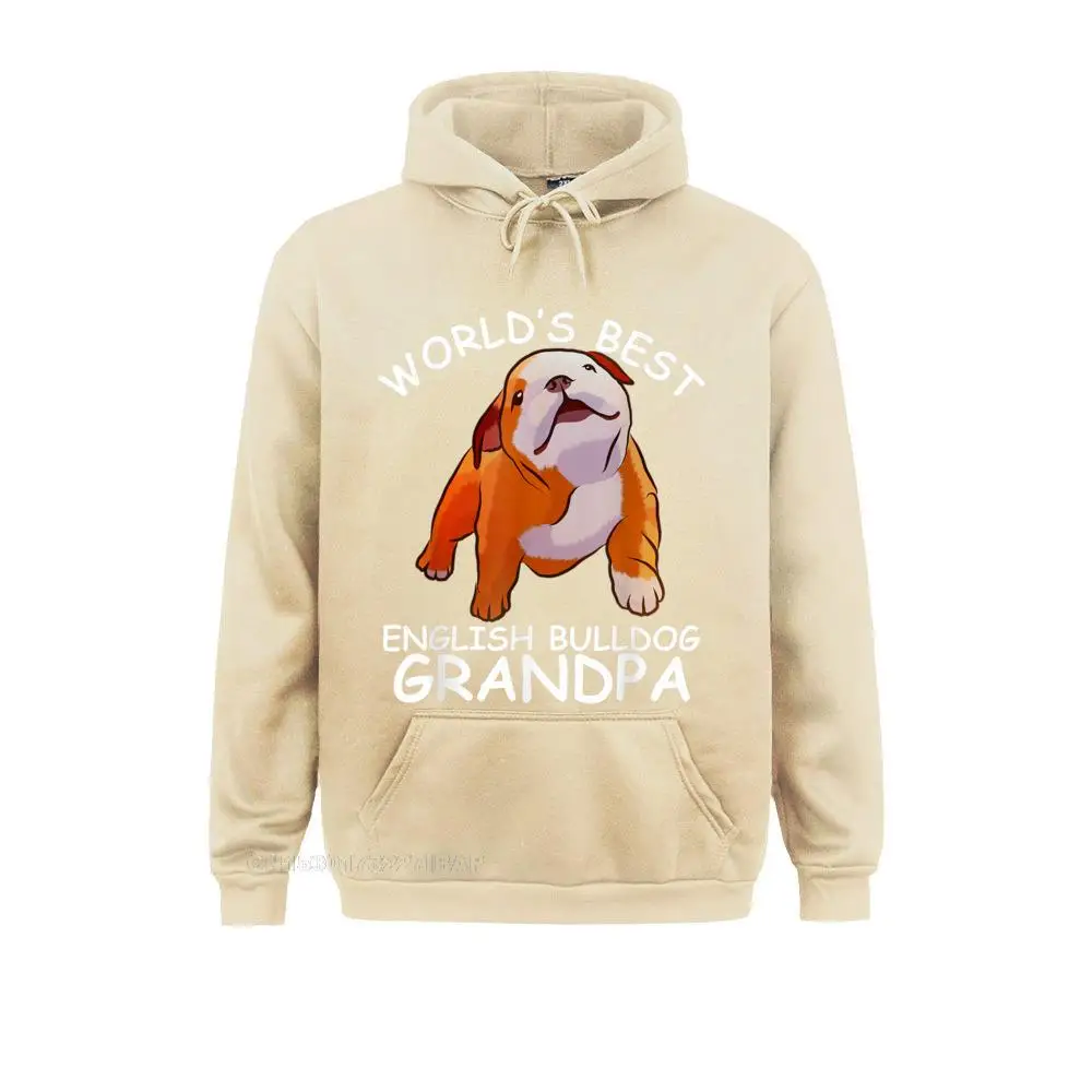 World's Best English Bulldog Grandpa Funny Dog Lover Cute 2022 Hot Sale Men Sweatshirts Moto Biker Hoodies Geek Clothes