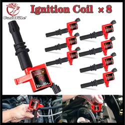 8 PCS Red Engine Ignition Coils For Ford F150 Lincoln V8 4.6L Expedition 5.4L TRITON 2004 2005 2006 2007 DG511 Ignition Coil