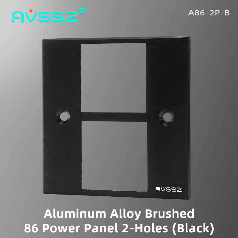 AVSSZ Type 86 Aluminum Alloy Panel Plate Fits XLR Speaker RCA HDMI BNC Power Supply Audio Video Socket Module 1/2/3 Hole Plate