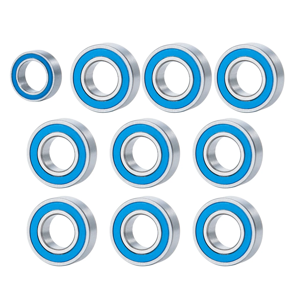 

YEAHRUN 10pcs Rubber Sealed Bearing Kit For Tamiya Lunchbox Grasshopper Hornet RC Car Upgrade Parts