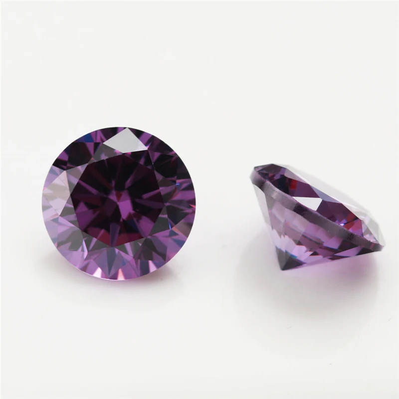 1~12mm 5A Runde Lose Zirkonia-Steine Weiß Olivgrün Rosa Granat Amethyst Mix 5 Farben CZ Edelsteine für Schmuckherstellung – Detail 9