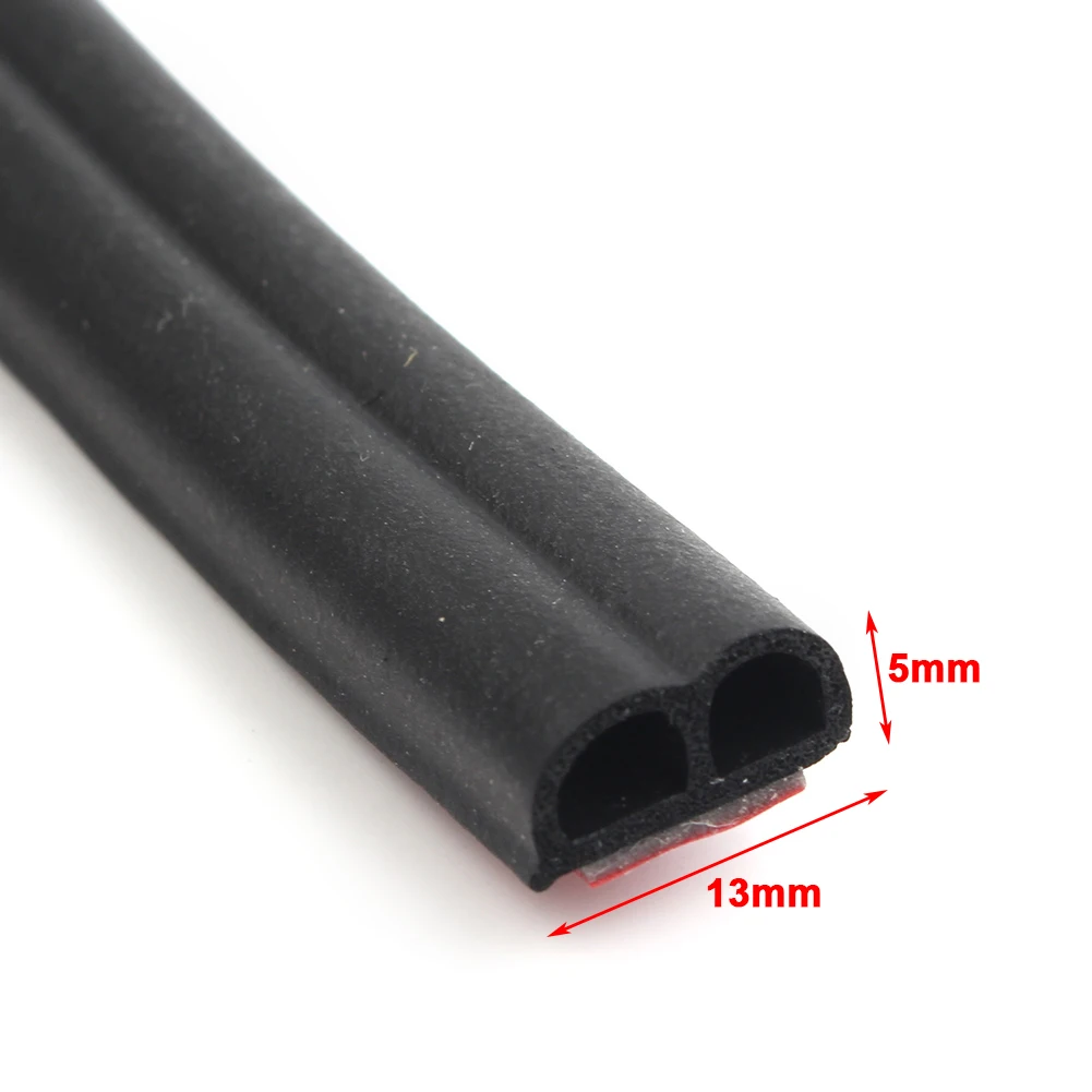 26FT 8M B-Shape Trim Rubber Strip Universal Car Door Edge Seal Hollow Weatherstrip