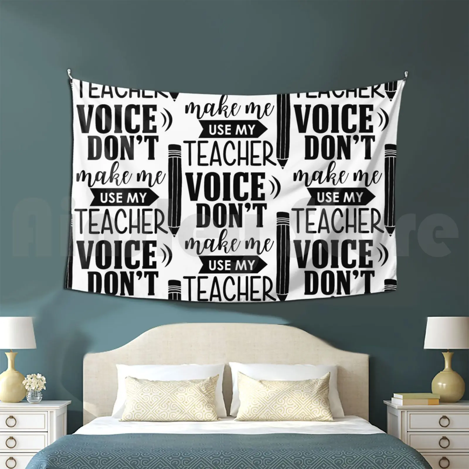 Don't Make Me Use My Teacher Voice Customized Tapestry Teacher Teach English Teacher Meme English