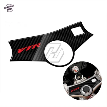 3D Carbon-Look Upper Triple Yoke Defender Case für Honda VTR 1000