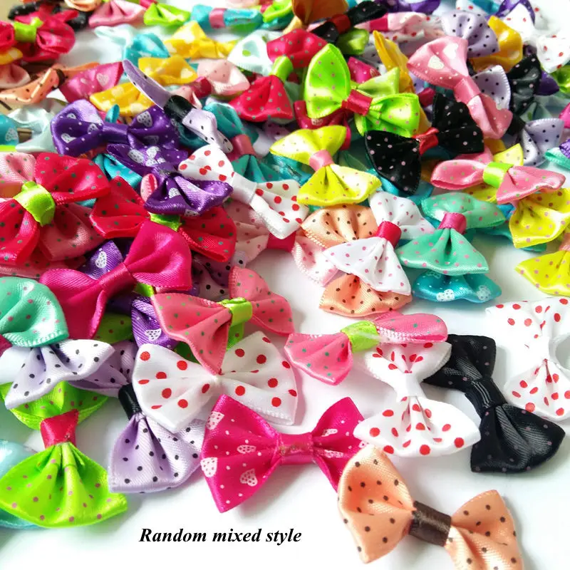 50 Stück/Set Schleifenblumen-Applikationen, Bastelzubehör, Haaraccessoires, Hochzeitsdekoration, Scrapbooking-Verzierungen für Bastelarbeiten – Detail 3