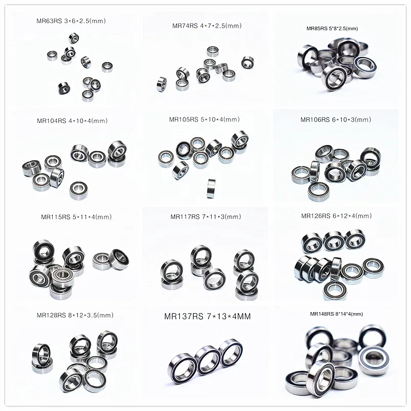 

Miniature Series multiple 50pieces bearings MR-63-74-85-93-95-105-106-115-117-126-128-137-148 Meatal Sealing free shipping