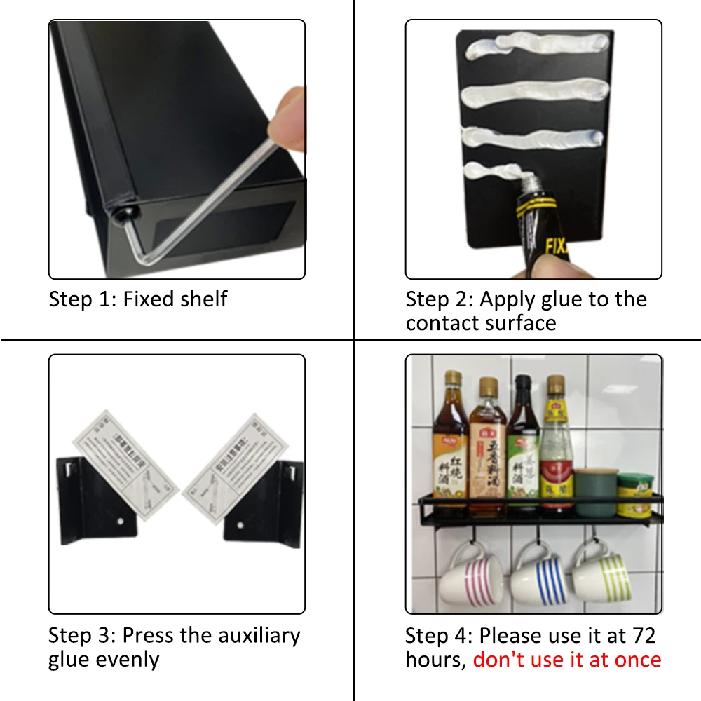 Wall-Mounted Kitchen and Bathroom Shelf, Household Condiment Supplies Rack Multifunctional Knife Shovel Chopstick Storage Rack