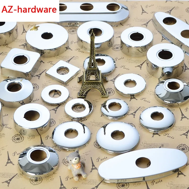 Stainless Steel Faucet Decorative Cover  Increase With High Depth Triangular Valve Shower Faucet Cover  1PCS