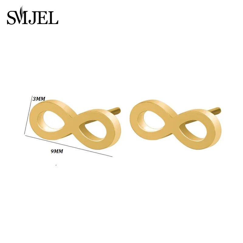 2024 Fashion Stainless Steel Infinity Earrings for Women Love Bowknot Stud Earrings Friendship Jewelry Wedding Gifts Wholesale