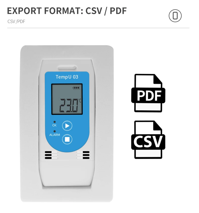 USB Temperature Humidity Data Logger With 32000 Points Recorder Capacity Reusable RH TEMP Data Logger Recording Meter