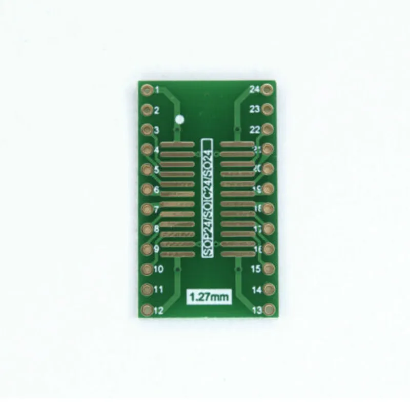 Placa de circuito impresso so so so sos ssop24 para dip24, adaptador de soquete pcb de 1.27mm e 0.65mm