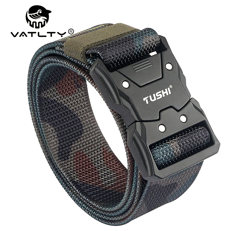 VATLTY 2022 cinturón táctico de secado rápido para hombres, hebilla de liberación rápida de aleación dura, cinturón militar de nailon suave 1200D, equipo militar masculino