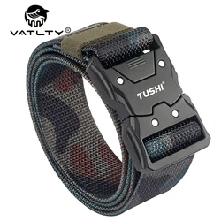 VATLTY 2022 Quick-drying Tactical Belt Men Hard Alloy Quick Release Buckle 1200D Soft Nylon Army Belt Male Military Equipment