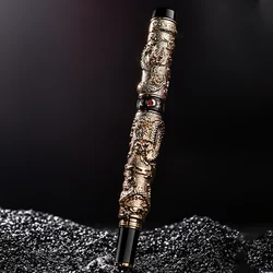 Lusso di alta qualità JinHao drago penna stilografica penne a inchiostro Vintage per la scrittura forniture per ufficio cancelleria regalo caneta tinteiro