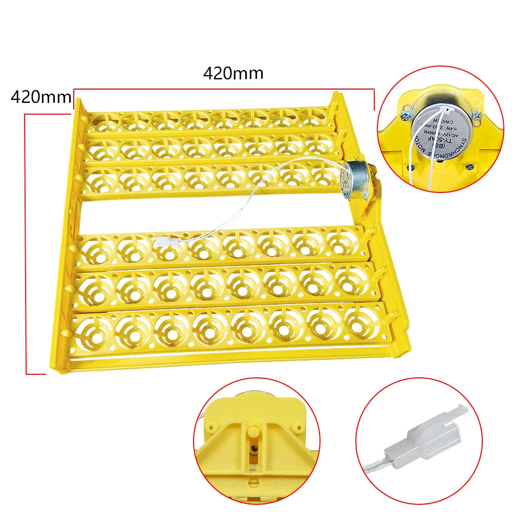 48 Eggs Tray Automatically Turn The Eggs Incubation Accessories Automatic Incubator Egg Tray for Duck Chicken Equipment