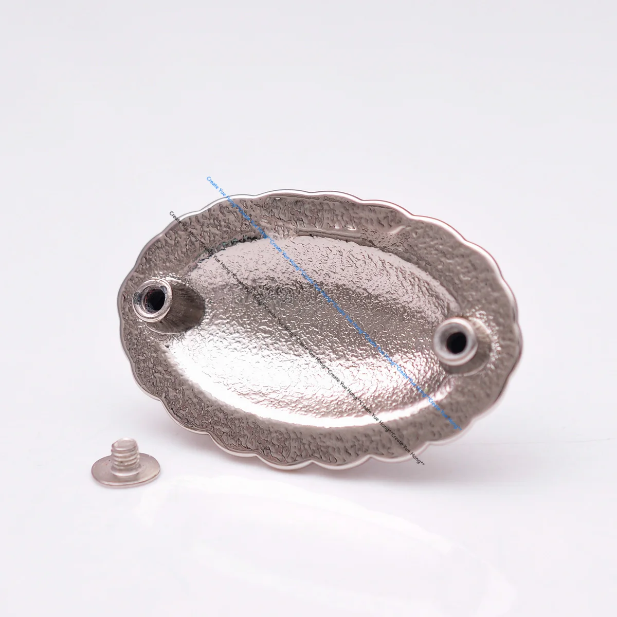 6PCS 30*46MM Sturdy Silver Western Tribal Traditional Southeast Flower Leathercraft Belt Saddle Oval Concho Decoration