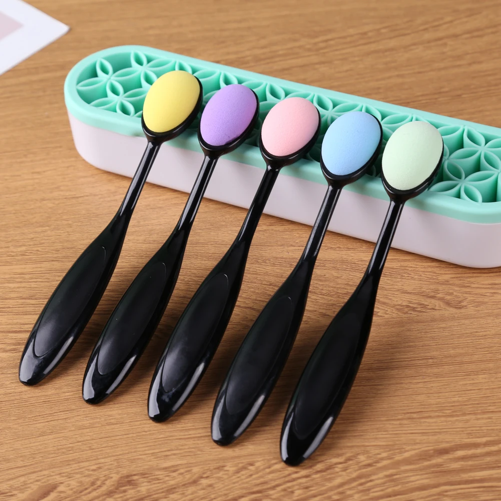 5 Pcs/set Blending Sponge Brushes with Caps Used for Coloring Making Card Brushing Painting Craft Different Colors Small Tools