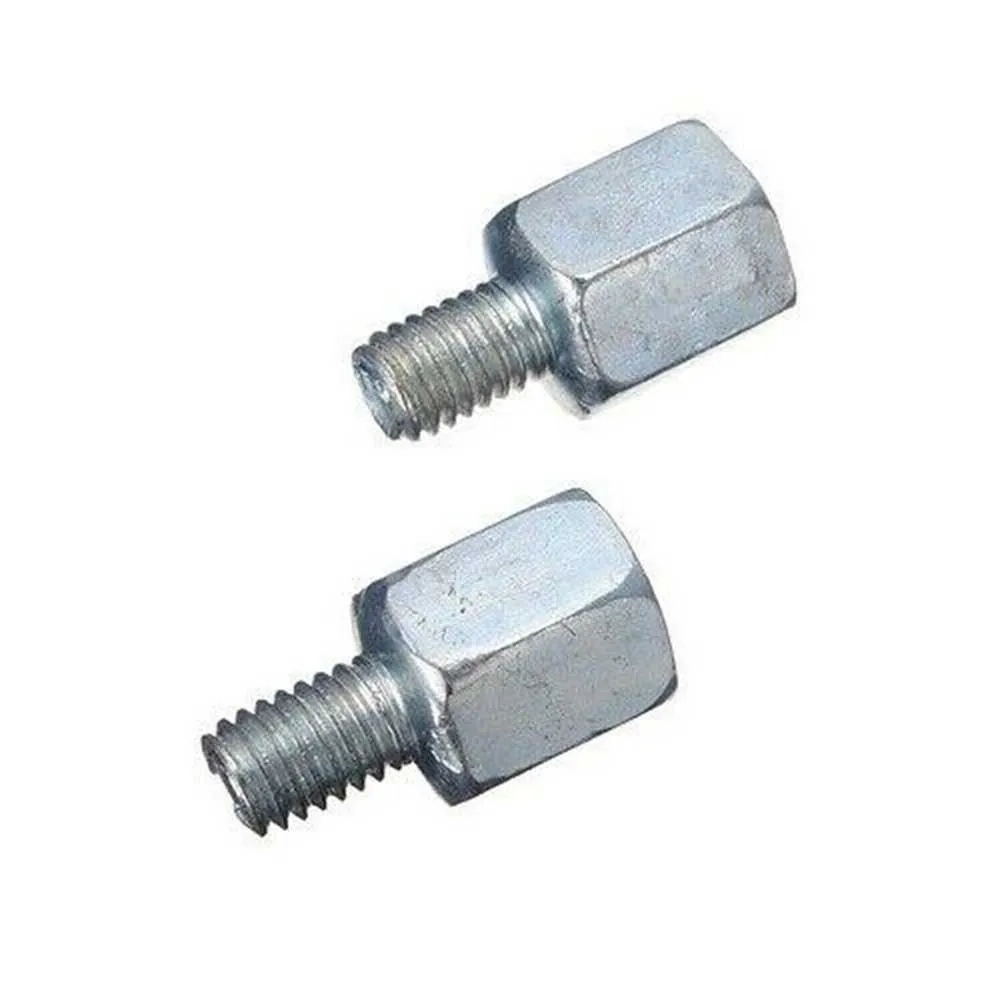 2 pçs motocicleta scooter no sentido horário threaded10mm feminino no sentido horário para 8mm masculino espelho no sentido horário adaptadores