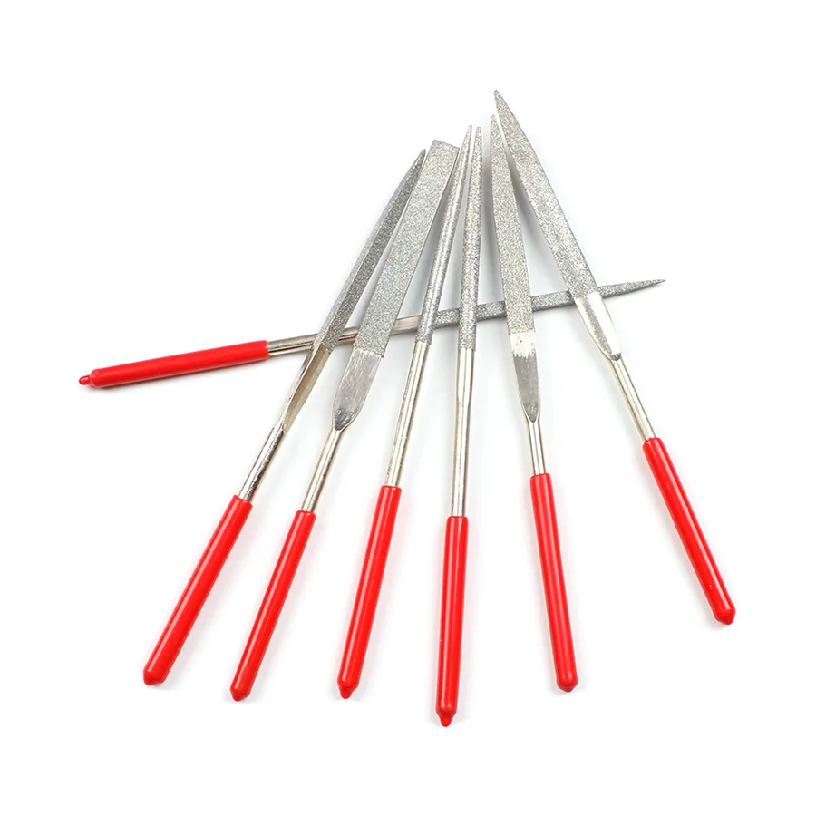 4X160Mm Tiếng Sột Soạt Kim Cương Các Tập Tin Bộ Dụng Cụ Cầm Tay Mini Kim Tập Tin, cho Kim Loại Gốm Sứ Thạch Kính Gỗ Thủ Công Mài Khắc Đánh Bóng