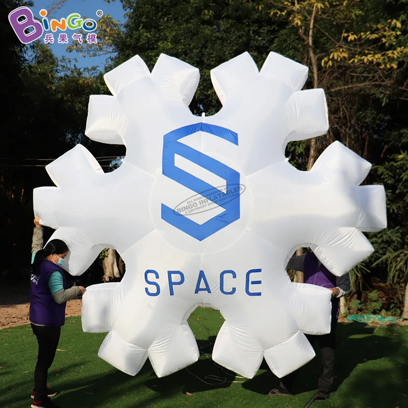 

Custom Made Large Inflatable Snowflake Lights Hanging Snow Balloon Toy for Christmas Decoration