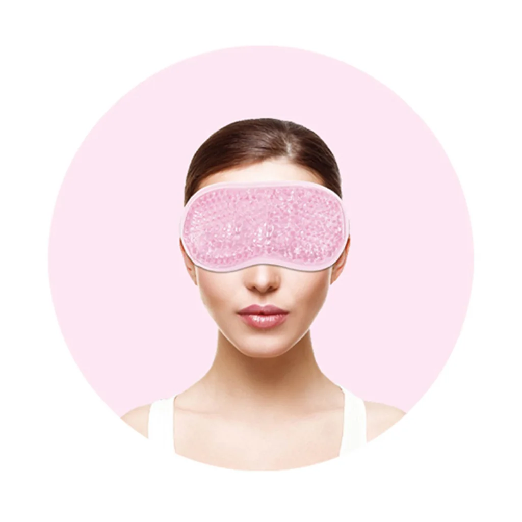 Reusable PVC Gel Beads Eye Mask Flexible Soothing Relaxing Sleeping Mask Ice Goggles for Hot Cold Therapy