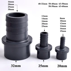 O.D 20/25-8, 10, 12, 14, 16, 19, 20, 25mm, 어두운 회색 파고다 커넥터, 정원 호스 어댑터, 관개 파이프, 소프트 호스 조인트 액세서리