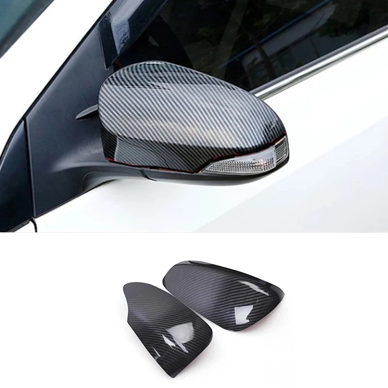 

ABS Carbon fibre For Toyota C-HR CHR 2017 2018 2019 2020 accessories Car side door rearview mirror Cover Trim car styling 2Pcs