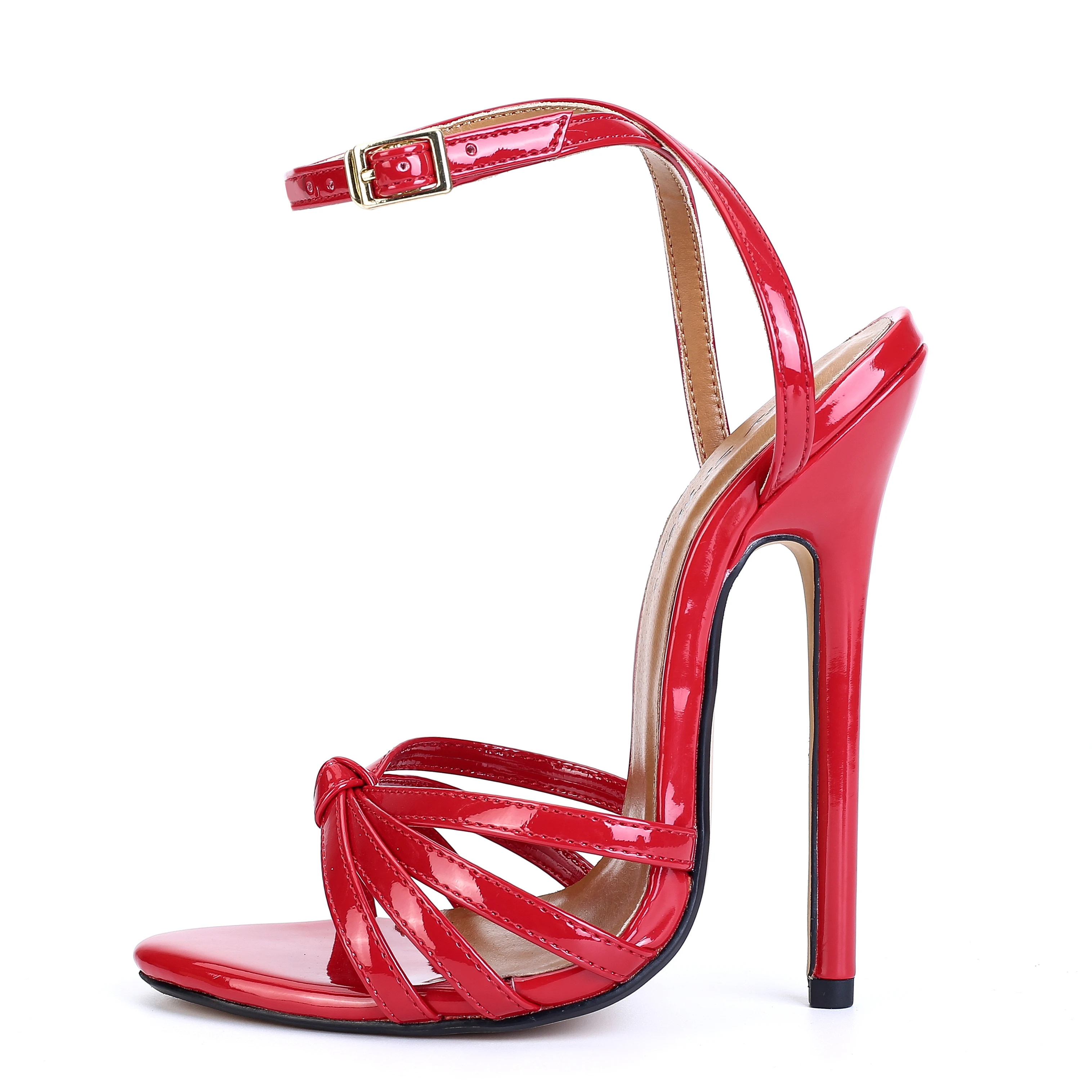 SDTRFT Summer 2021 Party sandały 15cm buty na cienkich wysokich obcasach buty Peep Toe klamra z wystającym palcem pompy Plus rozmiar: 45 46 47 48