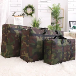 150L/180L Green Camouflage Heavy Duty Extra Large Storage Bag Moving Bags Water Resistant Travel Bags Tote Carrying Camping Bags