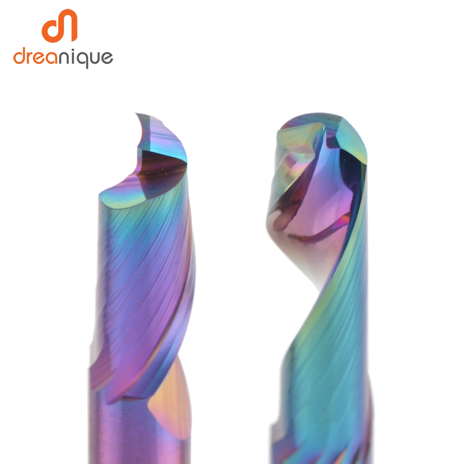 Imagem -03 - Dreanique 1pc Fresa Bit mm Revestido Único Flauta Fresa para Porta de Alumínio Janela Corte Cnc Corte de Alumínio