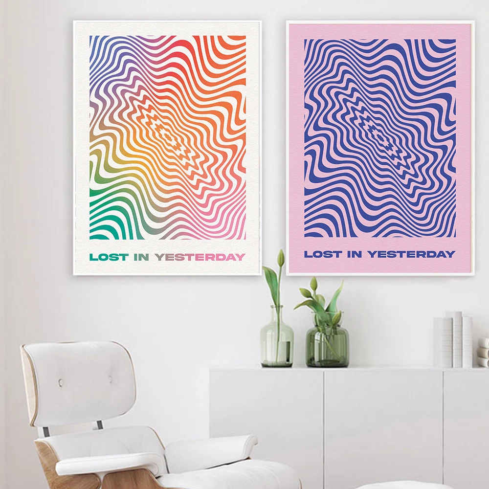 Tame Impala Abstract Color Print Lost in Yesterday Quote Music Poster Wall Art Picture Aesthetic Morden Canvas Painting BedRoom