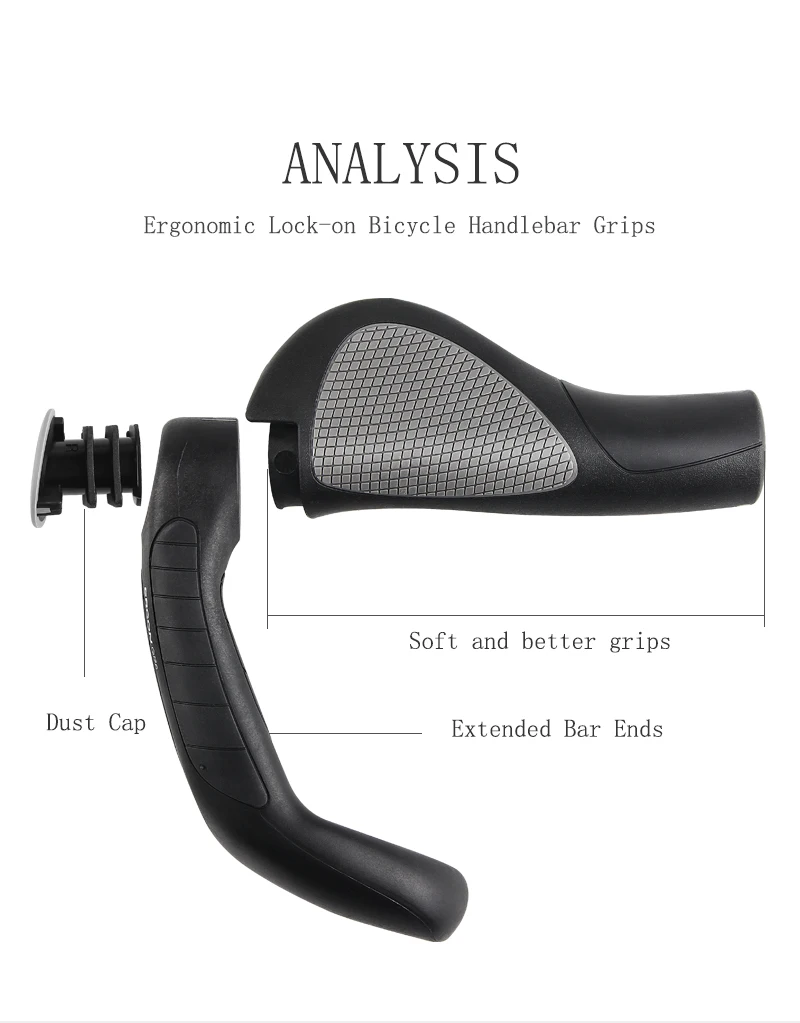 ERGON Ergonomics Bike Handlebar Grips GP1 GP3 GP5 Mountain Bike Extended Bar End Grip Lockable Bicycle Handle Mount Rubber Grips
