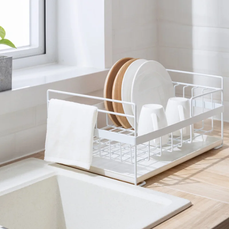 Household Items Storage Rack Bowl Rack Drain Rack Kitchen Rack Three-layer Air Filter Filter Tableware Storage Box Supplies